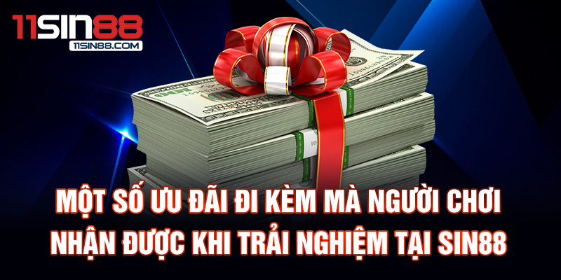 Sin88 - Nhà Cái Tặng Tiền Không Cần Nạp Uy Tín 3 Một số ưu đãi đi kèm mà người chơi nhận được khi trải nghiệm tại Sin88